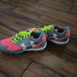 Under Armour Pink and Gray Sneakers with Breathable Mesh